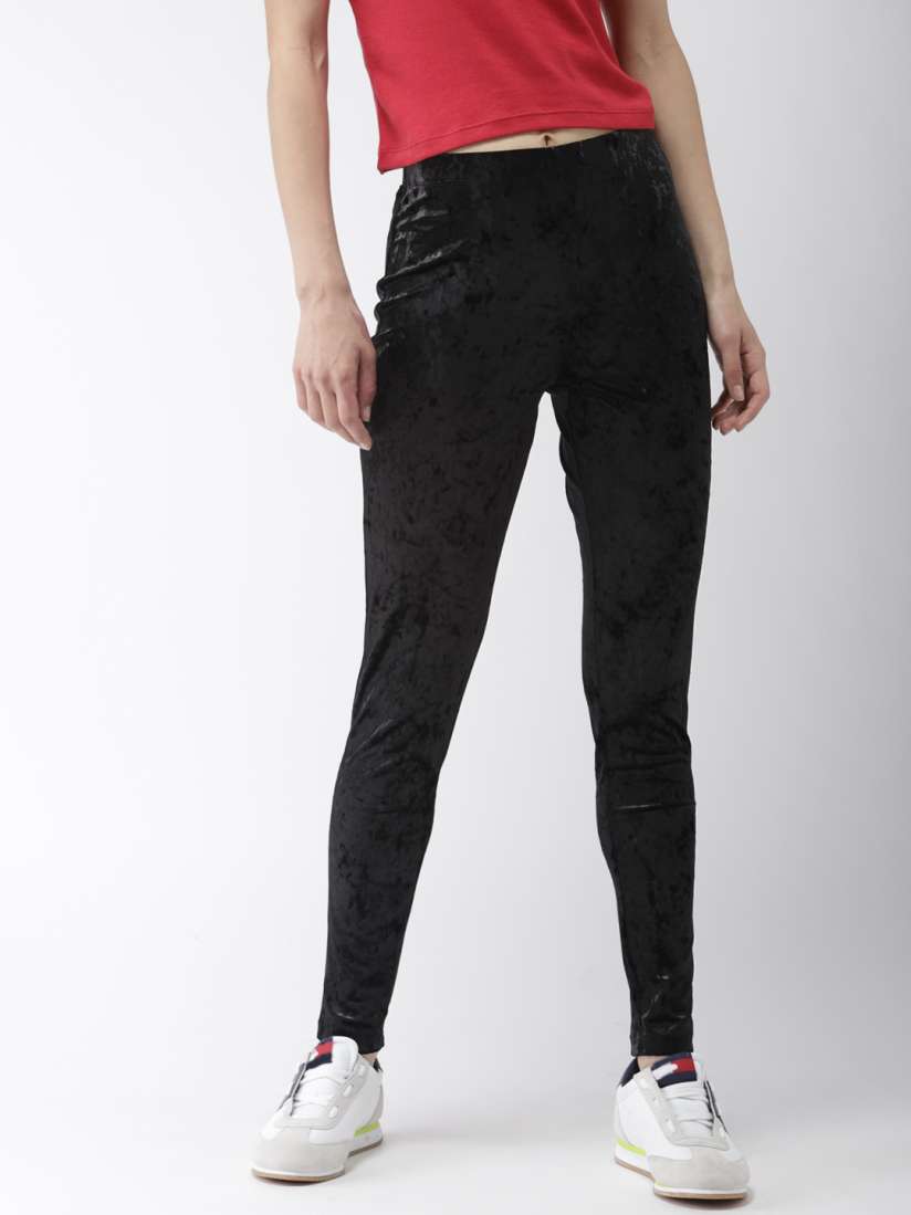 Black velvet leggings forever 21 store