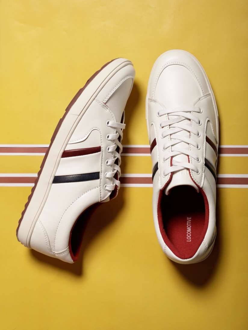 Buy LOCOMOTIVE Men White Sneakers Casual Shoes for Men 8823007 Myntra