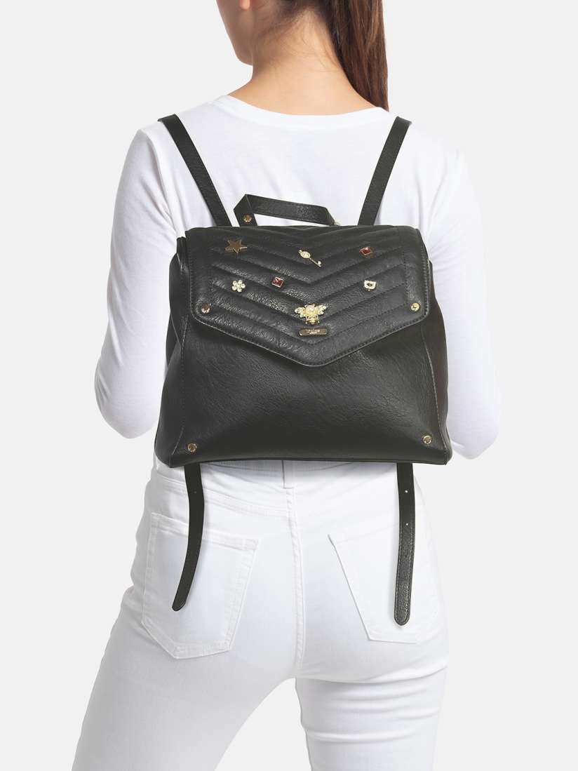 Buy Dune London Women Black Quilted Backpack Backpacks for Women 8823621 Myntra