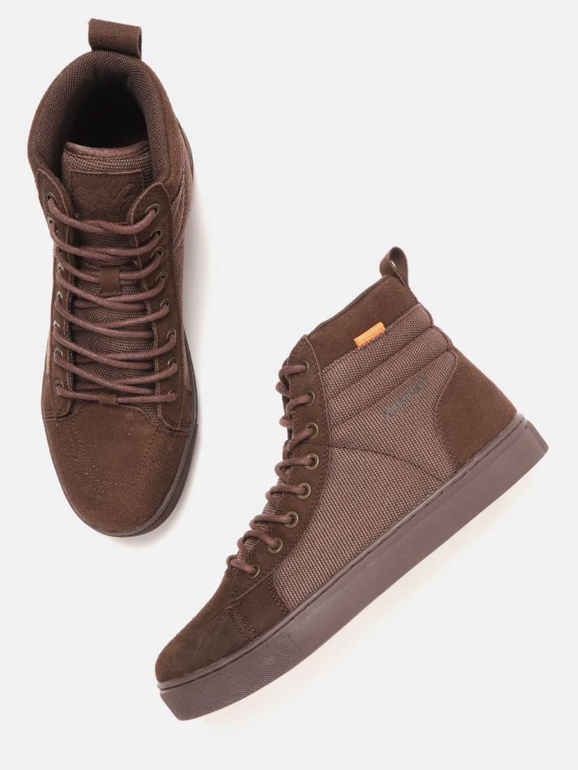 Buy Wildcraft Men Brown Solid Mid Top Sneakers Casual Shoes for Men 8835389 Myntra