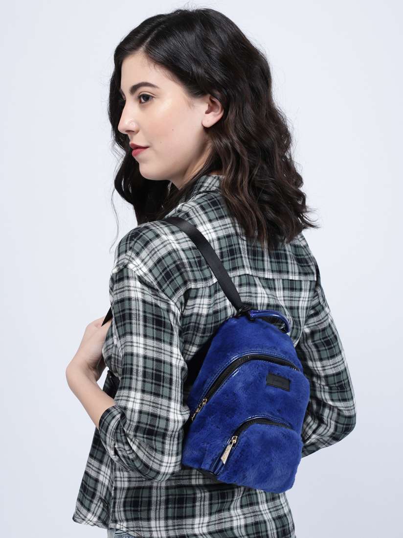Buy FOREVER 21 Women Blue Solid Backpack Backpacks for Women 8841283 Myntra