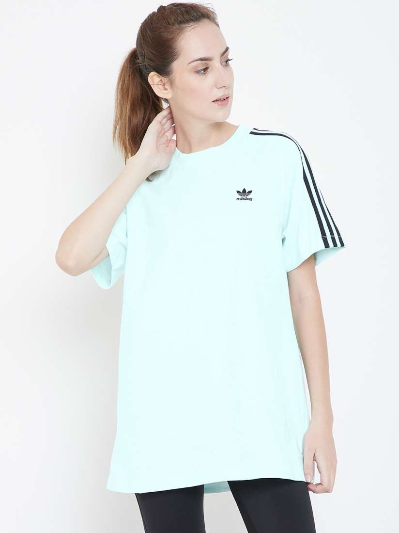Buy ADIDAS Originals Women Green Solid Oversized Longline T shirt Tshirts for Women 8843097 Myntra