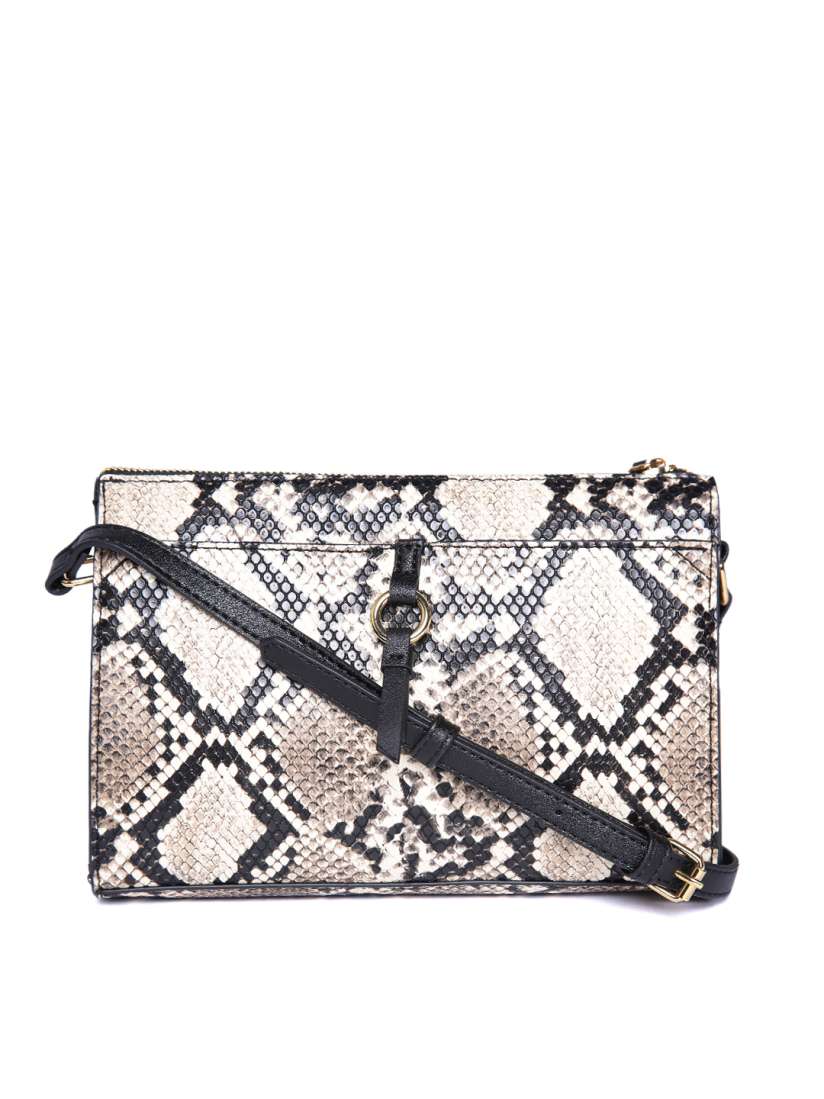 Buy Accessorize Brown Black Snakeskin Textured Sling Bag Handbags for Women 8844051 Myntra