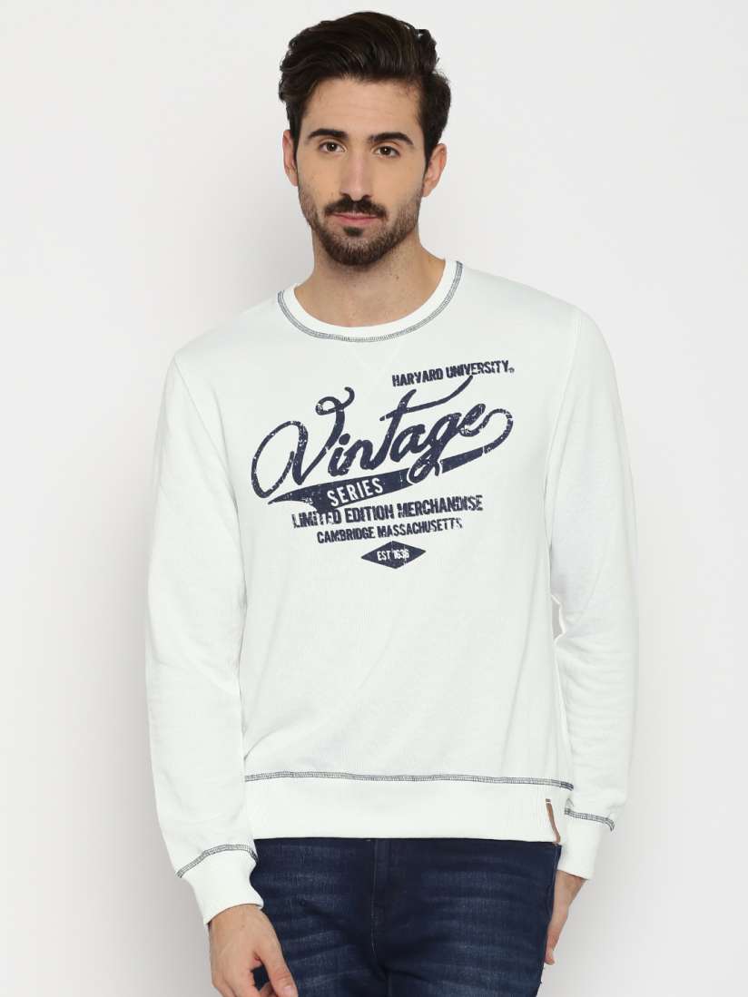 Buy HARVARD White Printed Sweatshirt Sweatshirts for Men 885216 Myntra