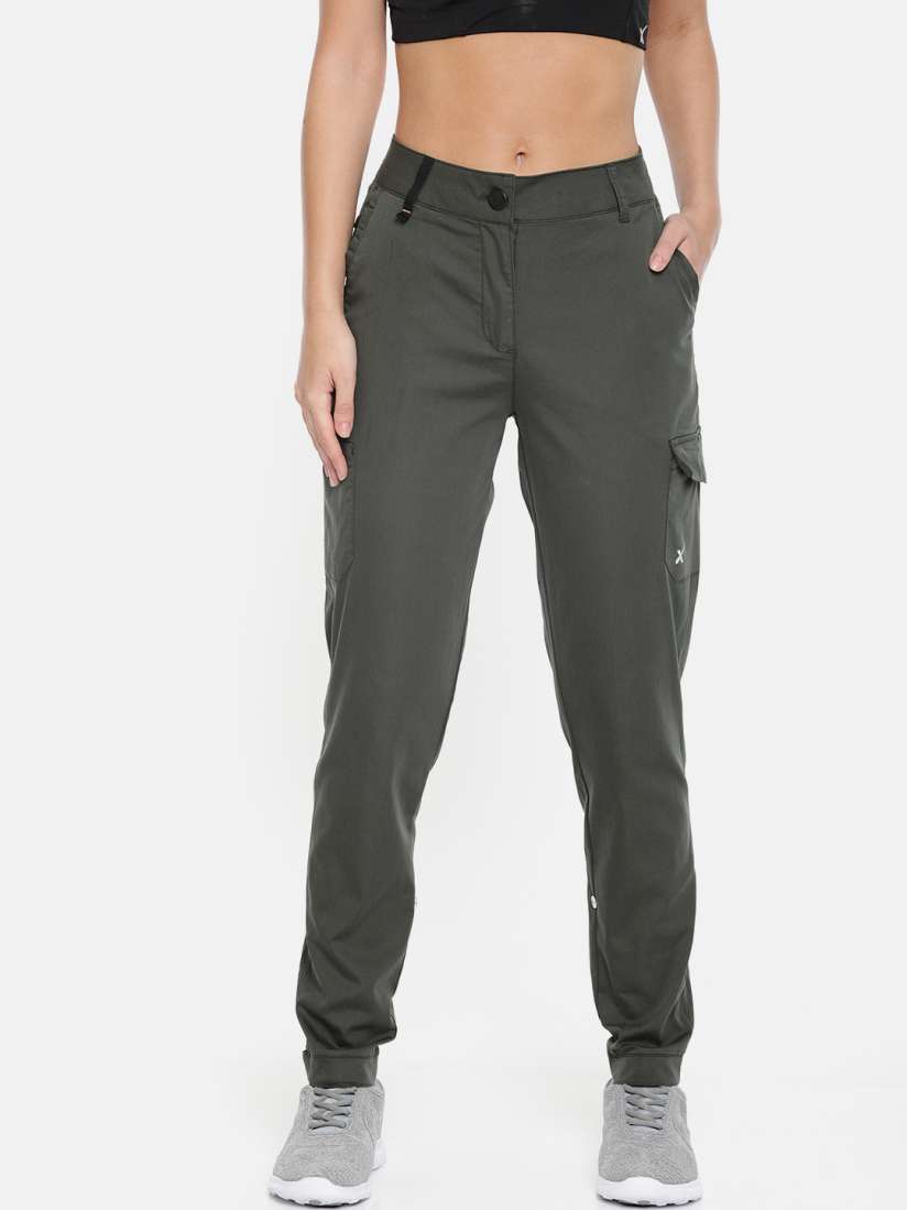 Buy HRX by Hrithik Roshan Women Grey Outdoor Slim Fit Outdoor Trousers Trousers for Women 8853269 Myntra