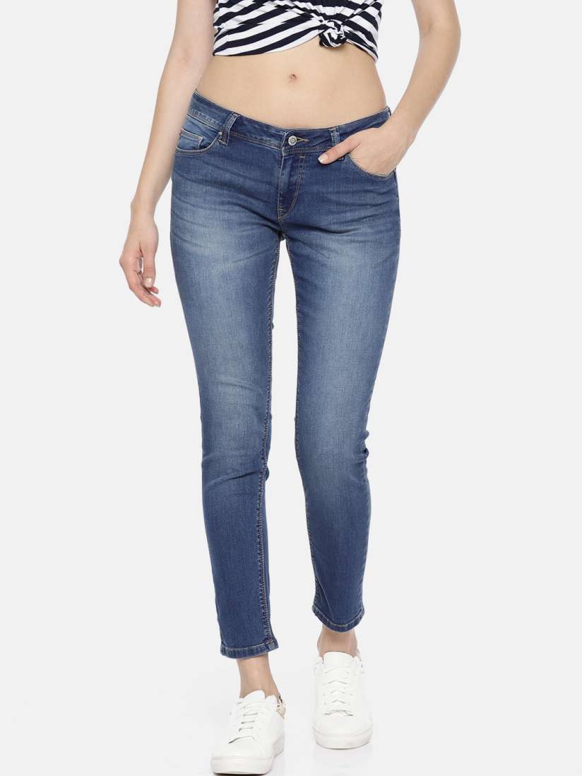 Buy Lee Cooper Women Blue Alexi Skinny Fit Low Rise Clean Look Stretchable Jeans Jeans for Women 8858341 Myntra