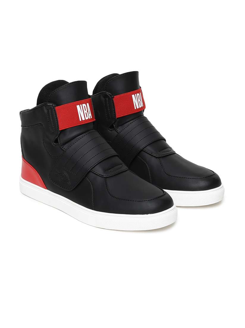 Buy NBA Men Black Solid Mid Top Sneakers Casual Shoes for Men 8866443 Myntra