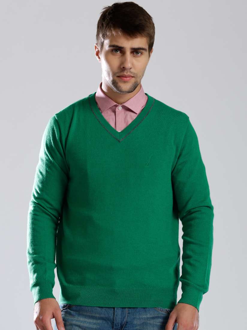 Buy Nautica Green Woollen Sweater Sweaters for Men 886718 Myntra