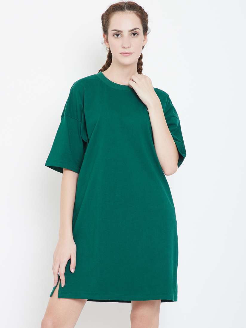 Green adidas t shirt dress cheap
