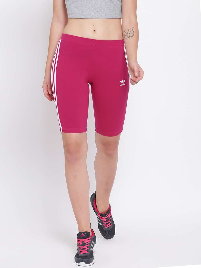 Sweat Shorts Adidas Originals Short Pants ADIDAS Originals Women Pink Solid  Regular Fit Sports Shorts