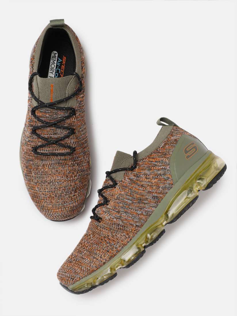 Buy Skechers Men Olive Green Solid AIR ATLAS Sneakers Casual Shoes for Men 8885853 Myntra