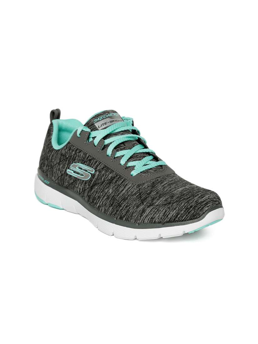 Buy Skechers Women Black Grey Flex Appeal 3.0 Insiders Training Shoes Sports Shoes for Women 8885913 Myntra