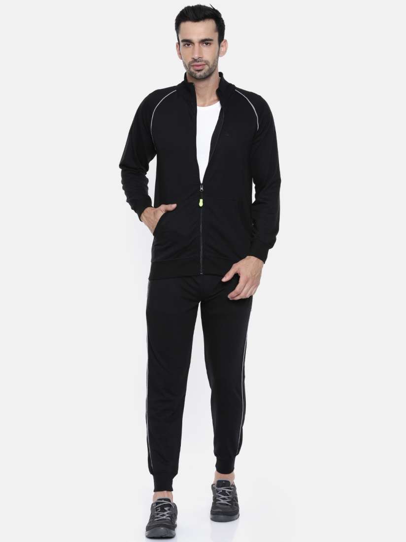 Buy FIFTY TWO Men Black Solid Track Suit Tracksuits for Men 8887473 Myntra