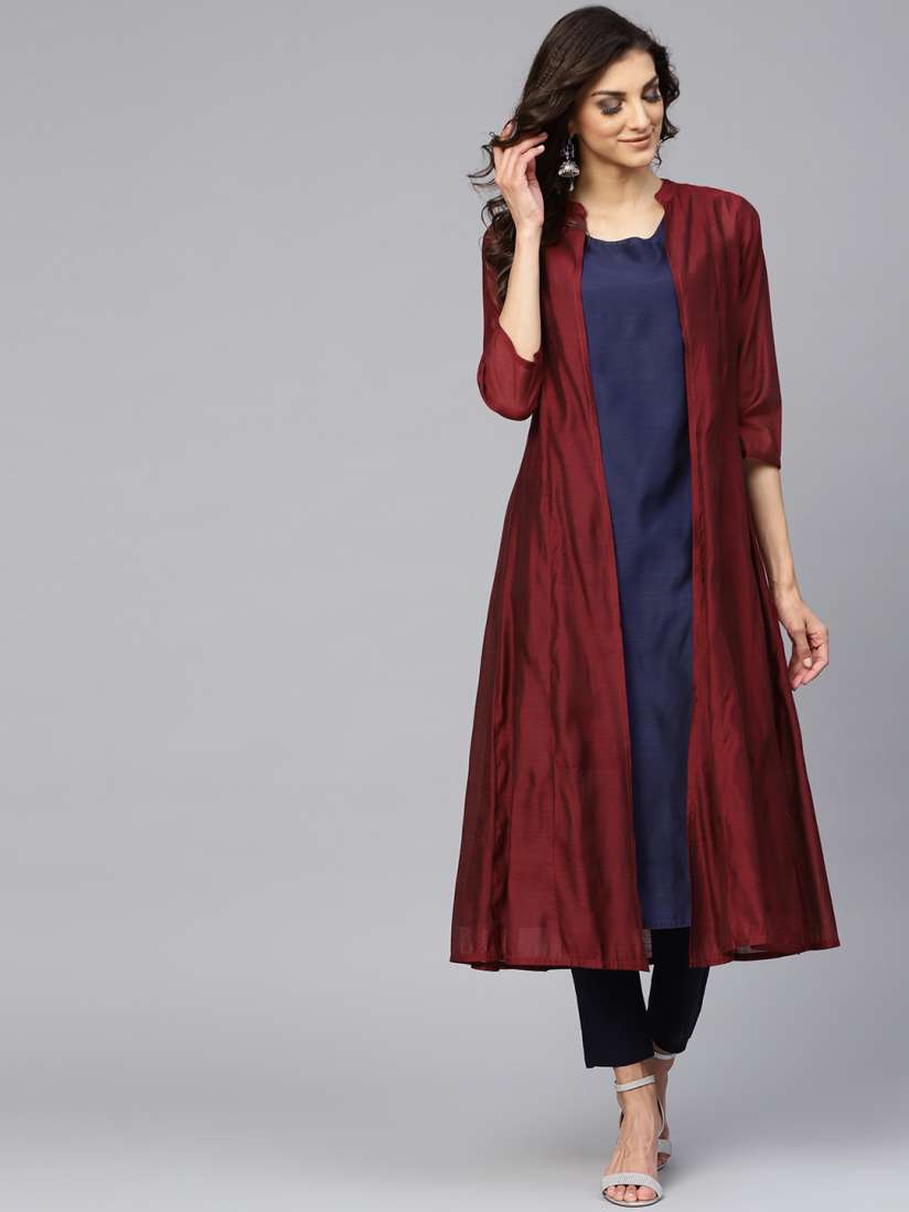 Aks women black solid straight kurta hotsell