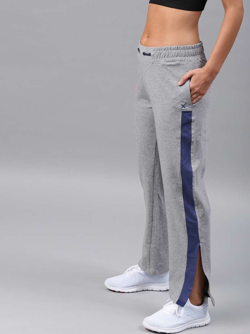 Buy HRX by Hrithik Roshan Women Grey Solid Side Slit Lifestyle Track Pants Track Pants for Women 8896427 Myntra