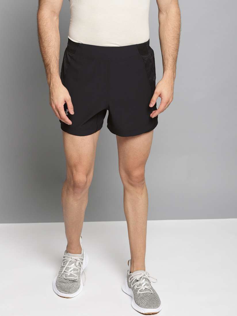 Buy UNDER ARMOUR Men Black Solid Qualifier Speedpocket 5 Inches Running Shorts Shorts for Men 8903389 Myntra