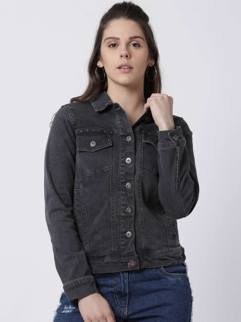 Blue saint black denim jacket on sale