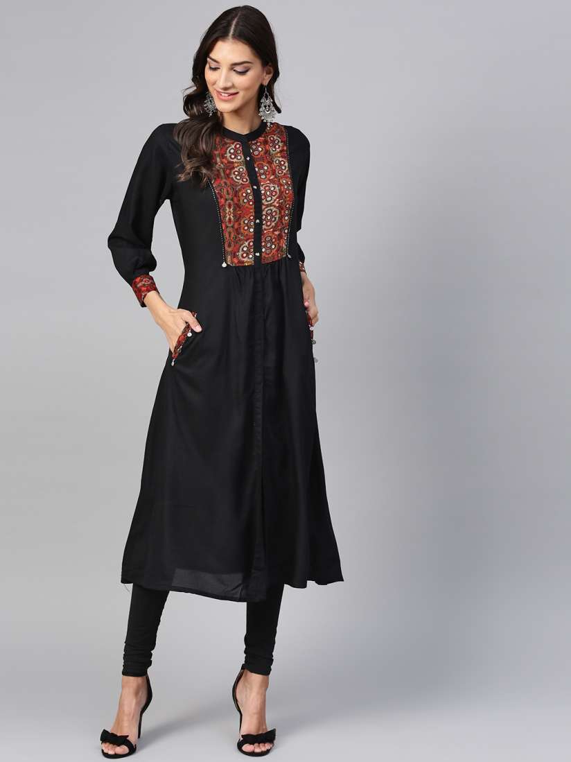 Black kurta design 2019 for girl on sale