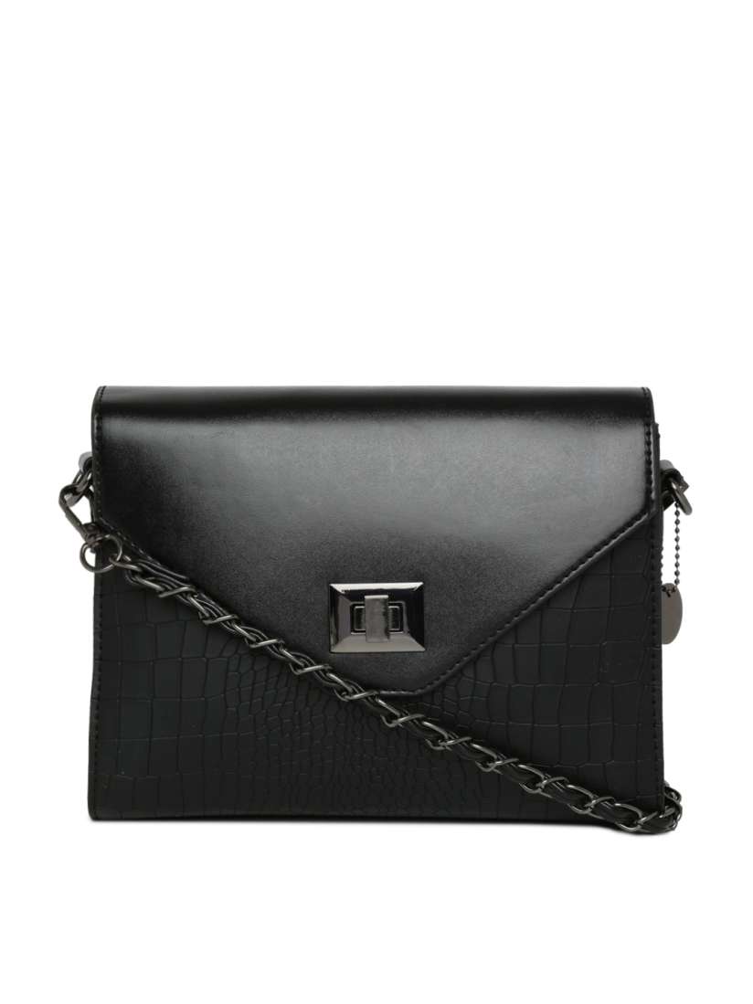 Buy Lino Perros Black Textured Sling Bag Handbags for Women 8920525 Myntra