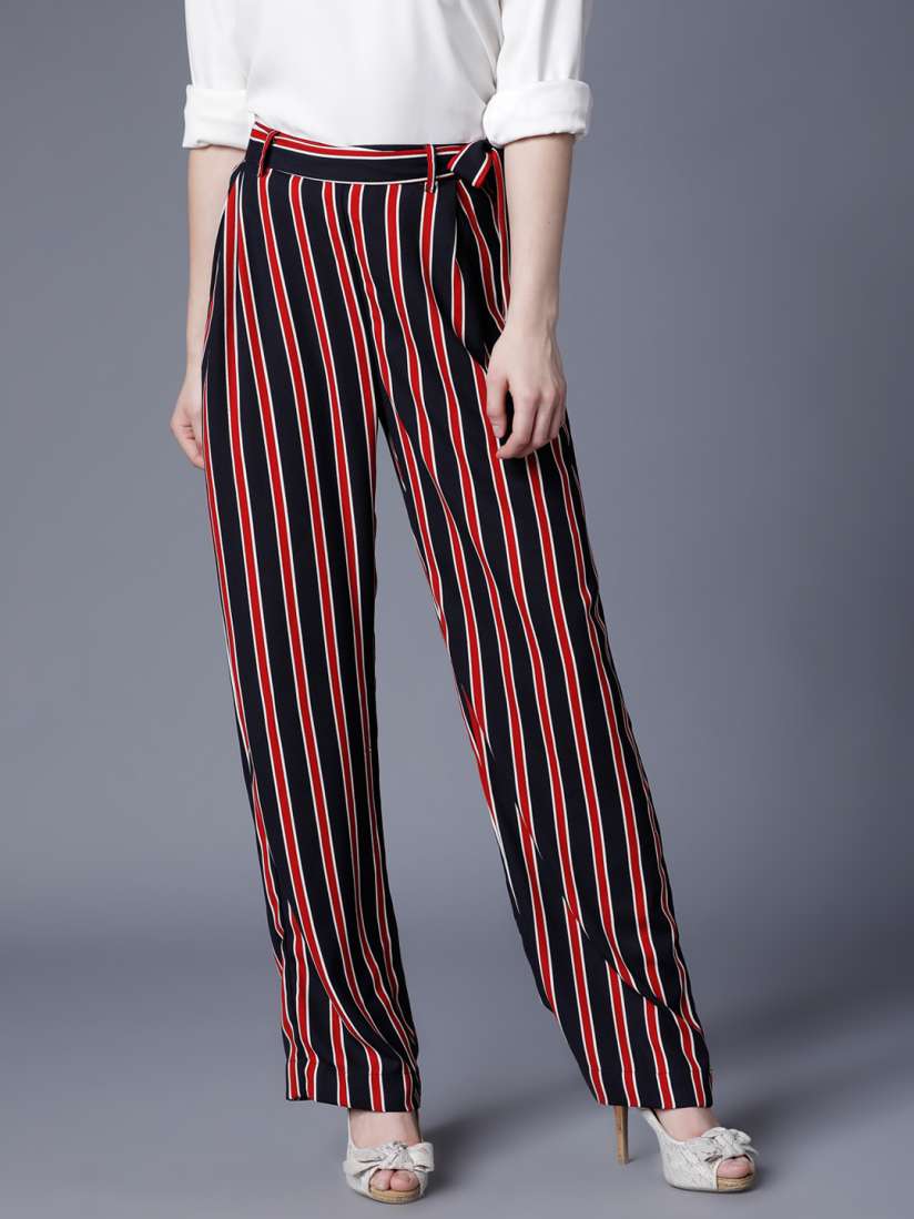 Striped peg trousers discount