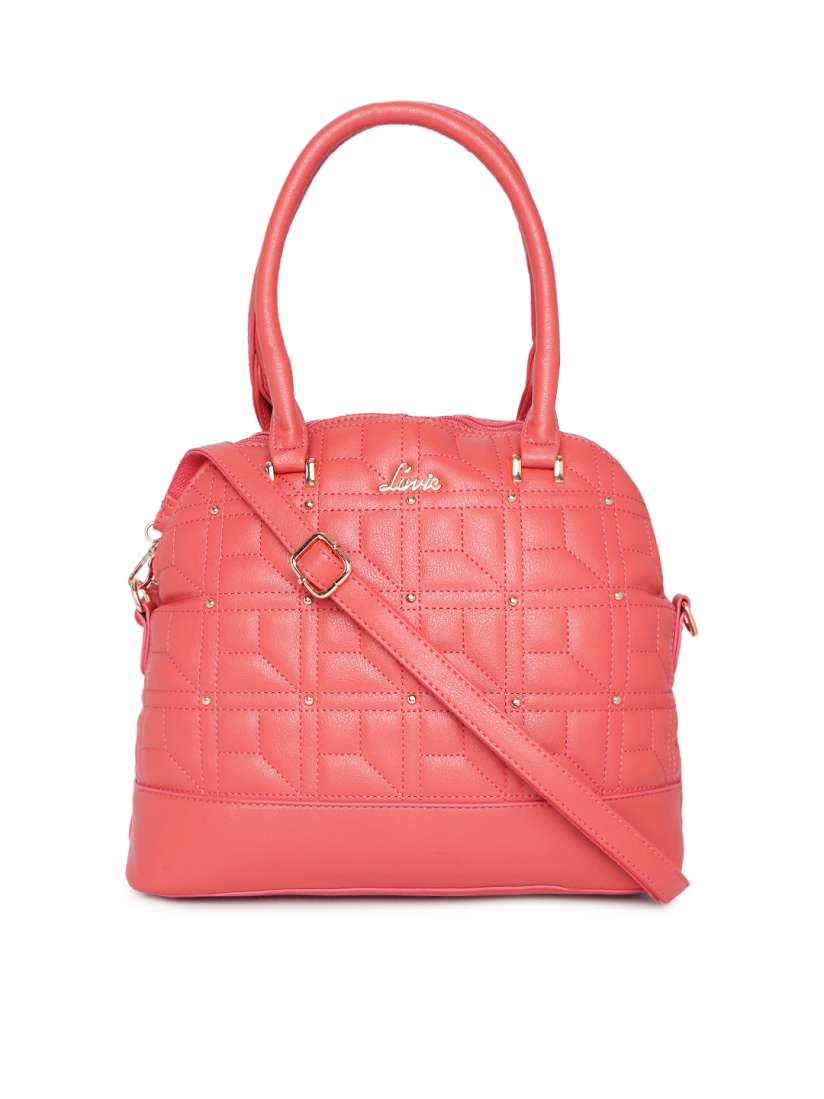 Buy Lavie Peach Coloured Textured Handheld Bag Handbags for Women 8939187 Myntra