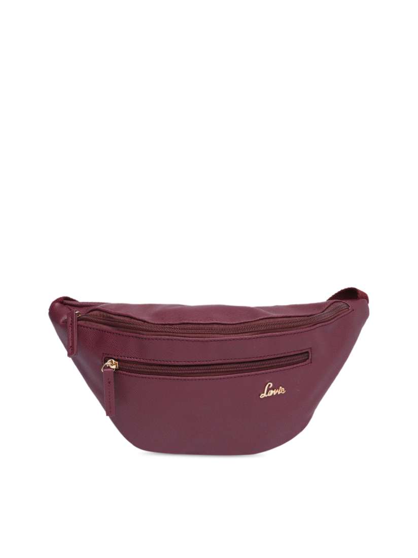 Buy Lavie Women Burgundy Solid Waist Pouch Waist Pouch for Women 8939381 Myntra