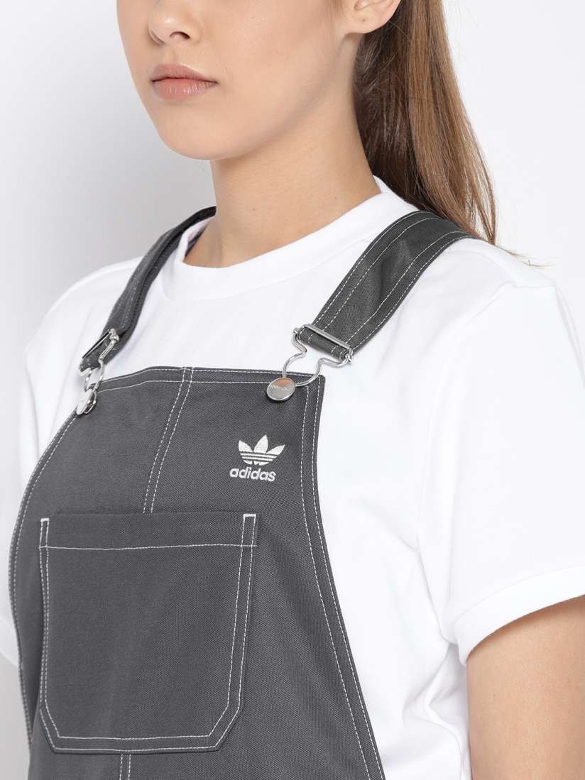 Buy ADIDAS Originals Women Charcoal Grey Solid Dungarees Dungarees for Women 8942975 Myntra
