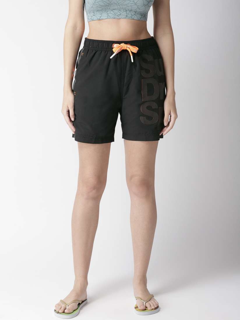 Buy Superdry Women Black Solid Swim Shorts MS3149AT Swim Bottoms for Women 8948337 Myntra