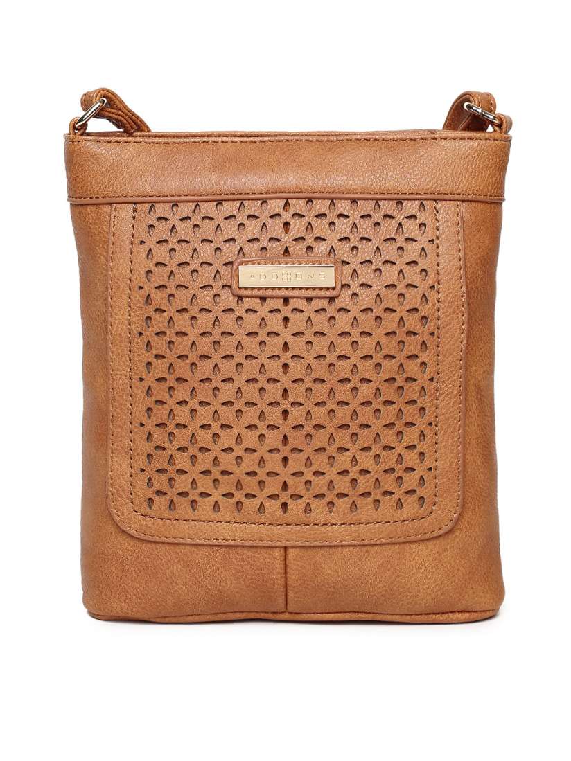 Buy Addons Tan Brown Solid Sling Bag Handbags for Women 8960459 Myntra