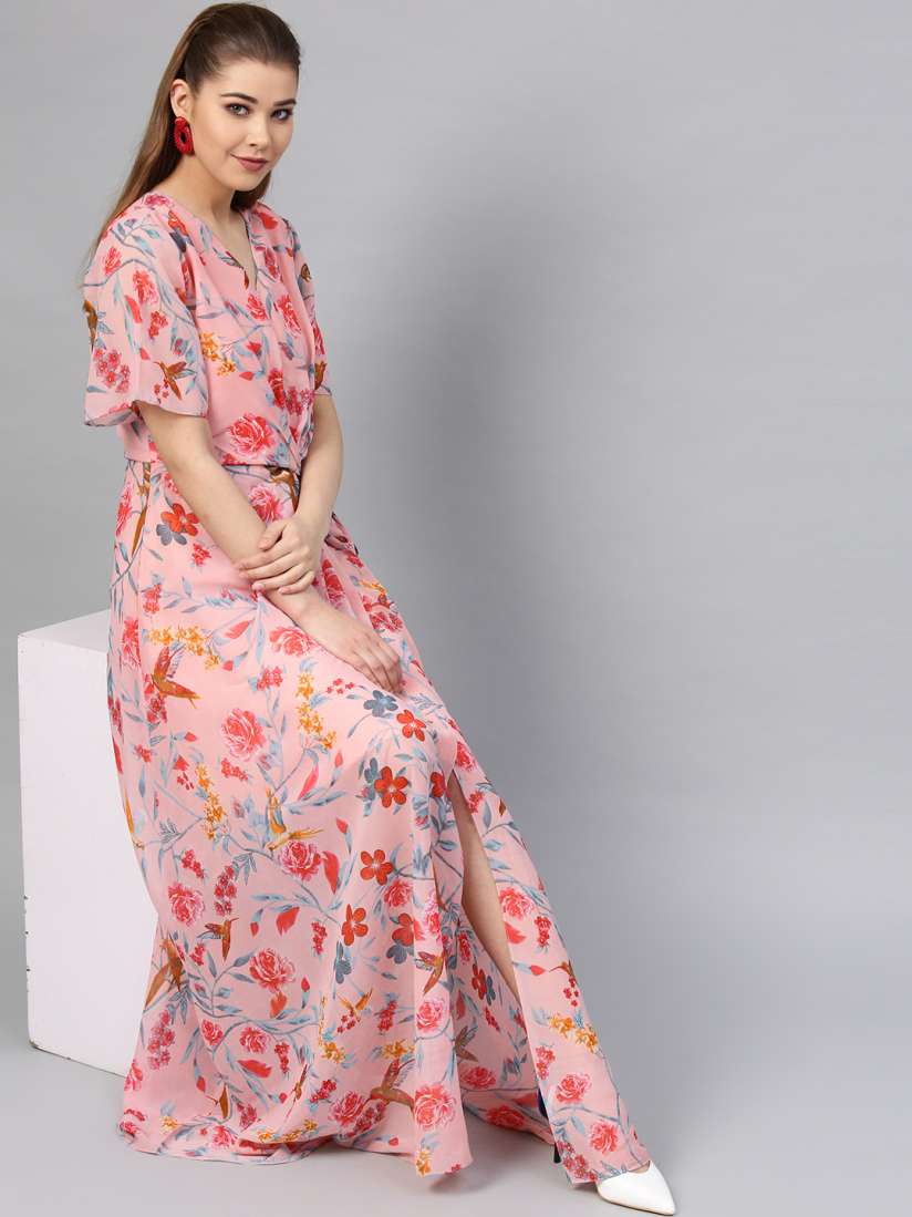 Athena women's maxi pink dress top