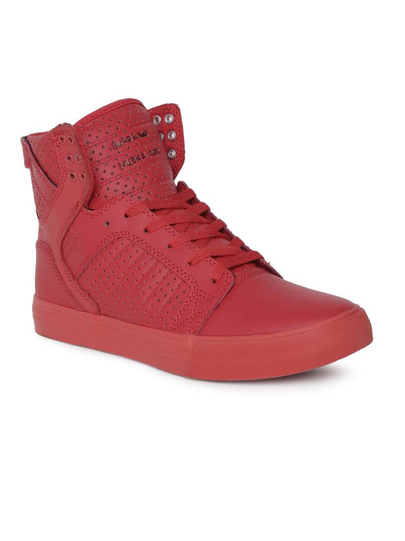 Buy Supra Men Red Skytop Mid Top Sneakers Casual Shoes for Men 8970747 Myntra
