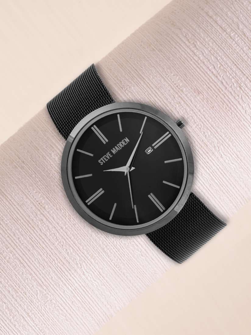 Buy Steve Madden Men Black Analogue Watch SMW255BK Watches for Men 8971683 Myntra