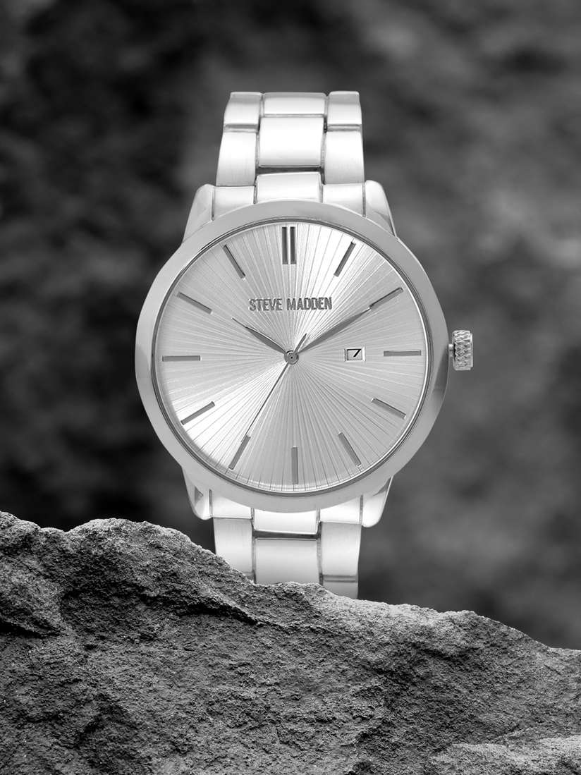 Buy Steve Madden Men Silver-Toned Analogue Watch SMW249Q - Watches 