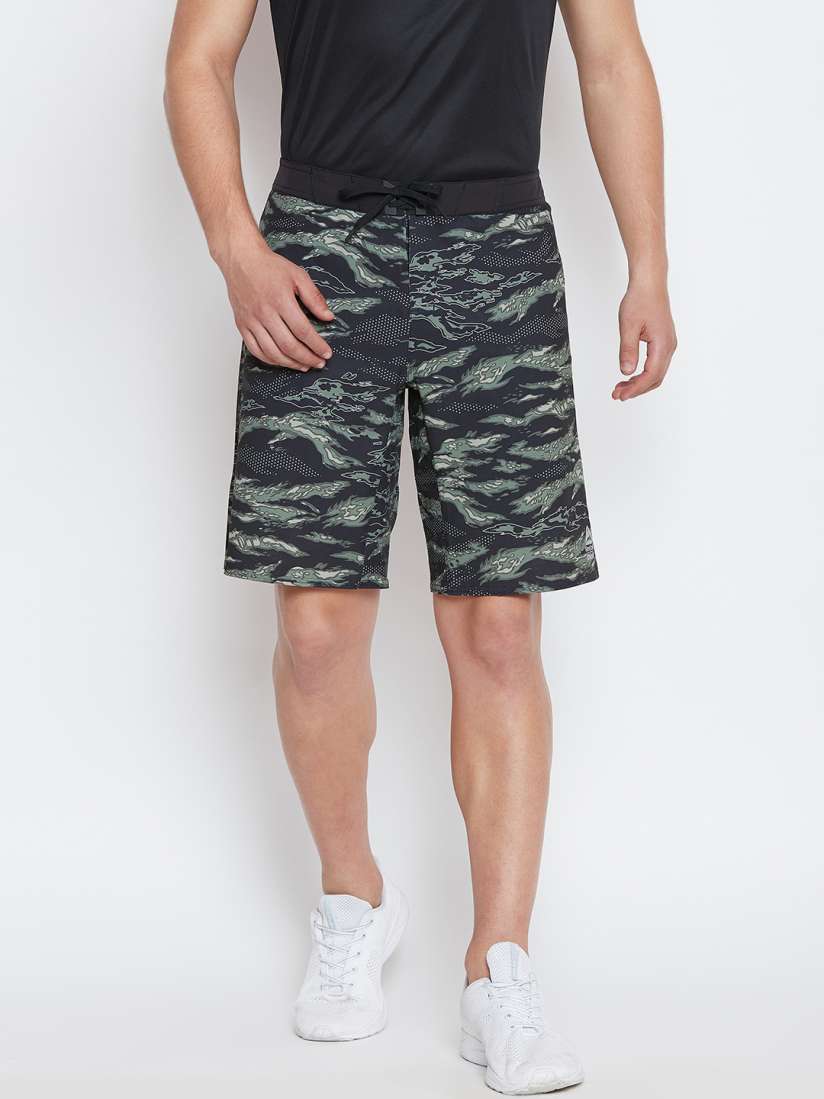 Buy Reebok Men Black Olive Green Camouflage Print Training Crossfit Epic Cordlock Shorts Shorts for Men 8972703 Myntra