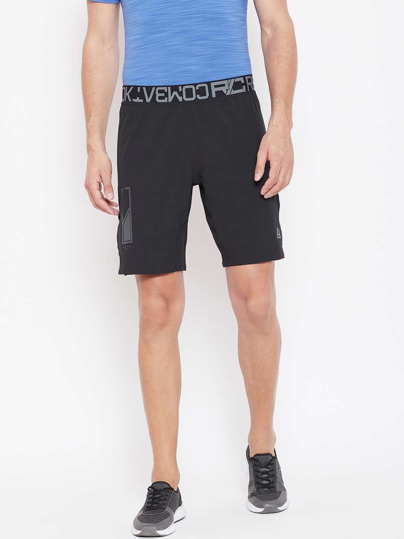 Buy Reebok Men Black Solid Combat Woven Boxing Shorts Shorts for Men 8972751 Myntra