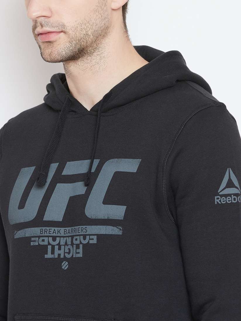 Buy Reebok Men Black Printed UFC Fan Gear Hooded Sweatshirt Sweatshirts for Men 8972863 Myntra