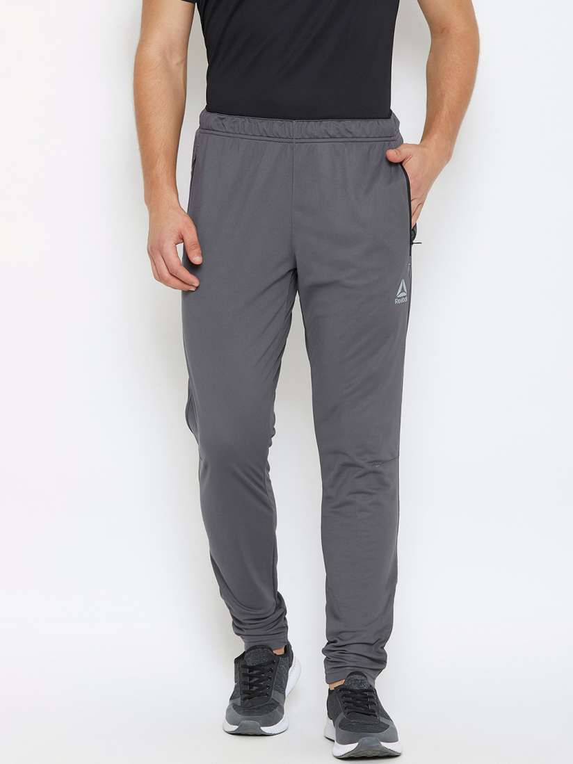 Buy Reebok Men Grey Solid WOR SL TRCKSTR Training Track Pants Track Pants for Men 8973667 Myntra