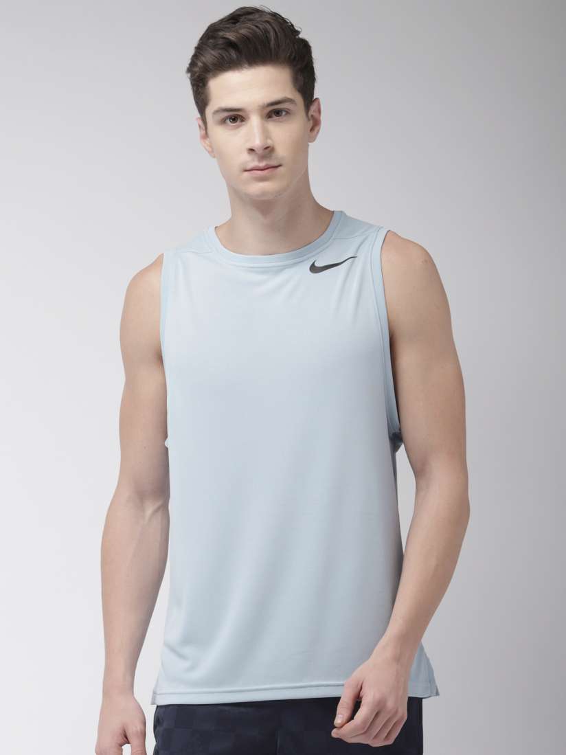 Buy Nike Blue Solid Standard Fit AS M NK SUPERSET TOP TANK T Shirt Tshirts for Men 8974275 Myntra