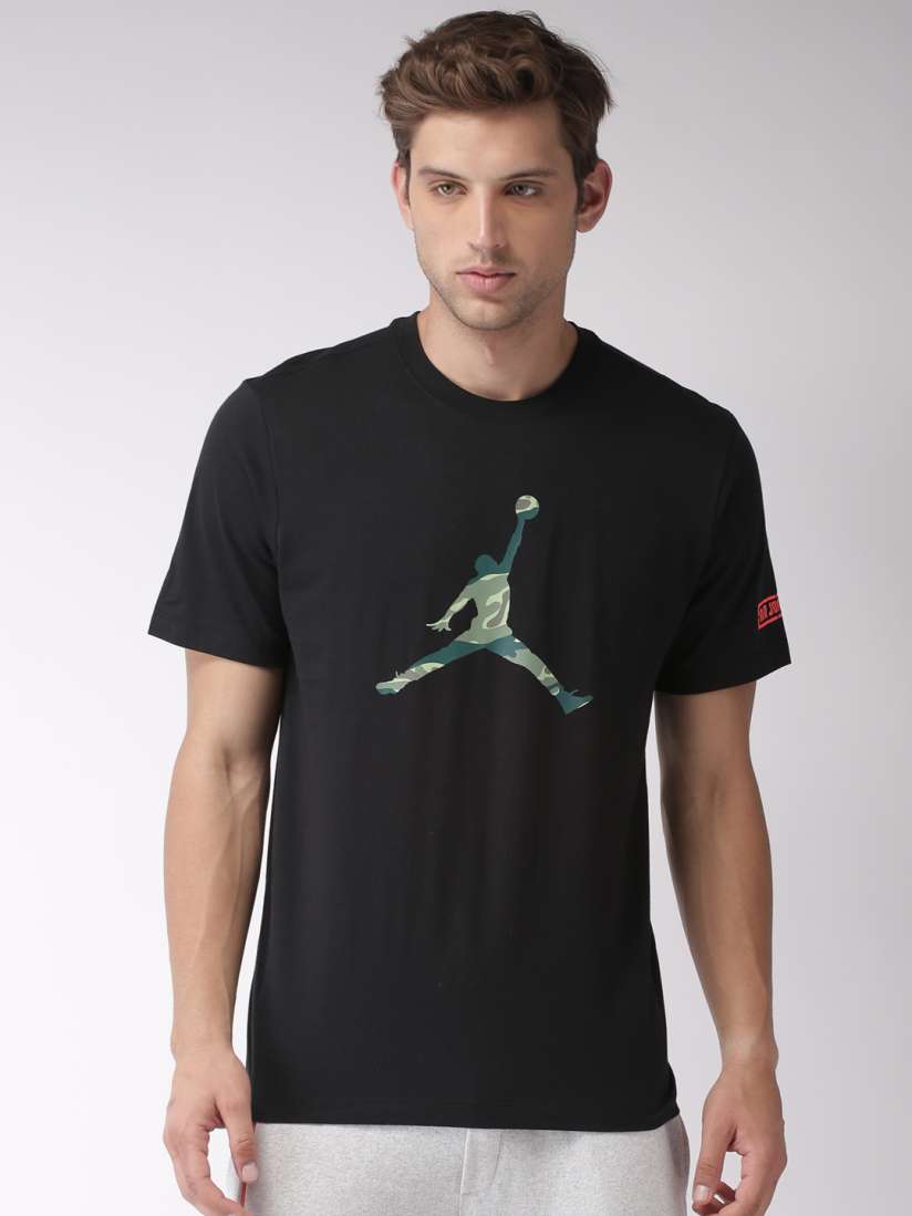 Buy Nike Black JSW SS ASW TEE 2 Printed Standard Fit Pure Cotton T shirt Tshirts for Men 8974355 Myntra