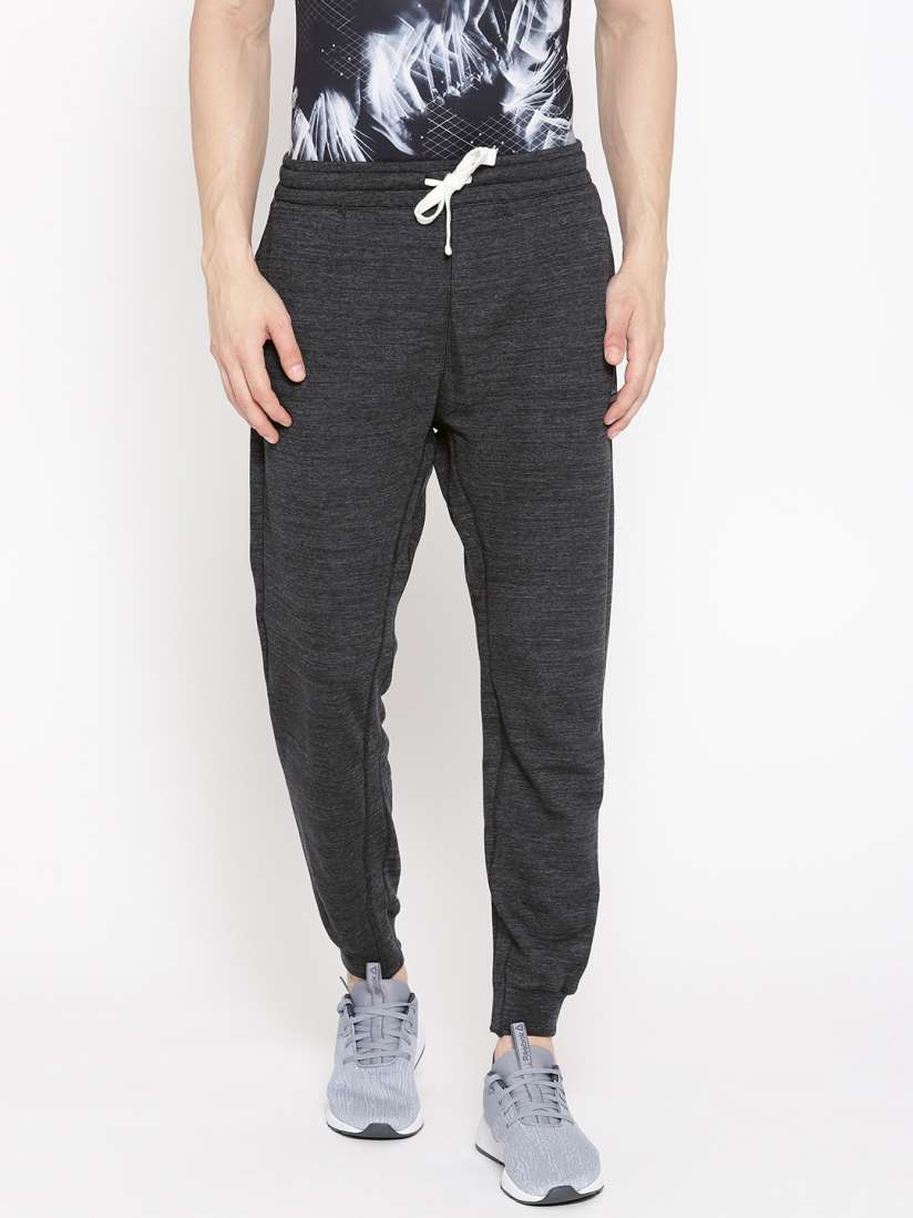 Buy Reebok Men Charcoal Grey Solid Essentials Marble Group Training Joggers Track Pants for Men 8974427 Myntra