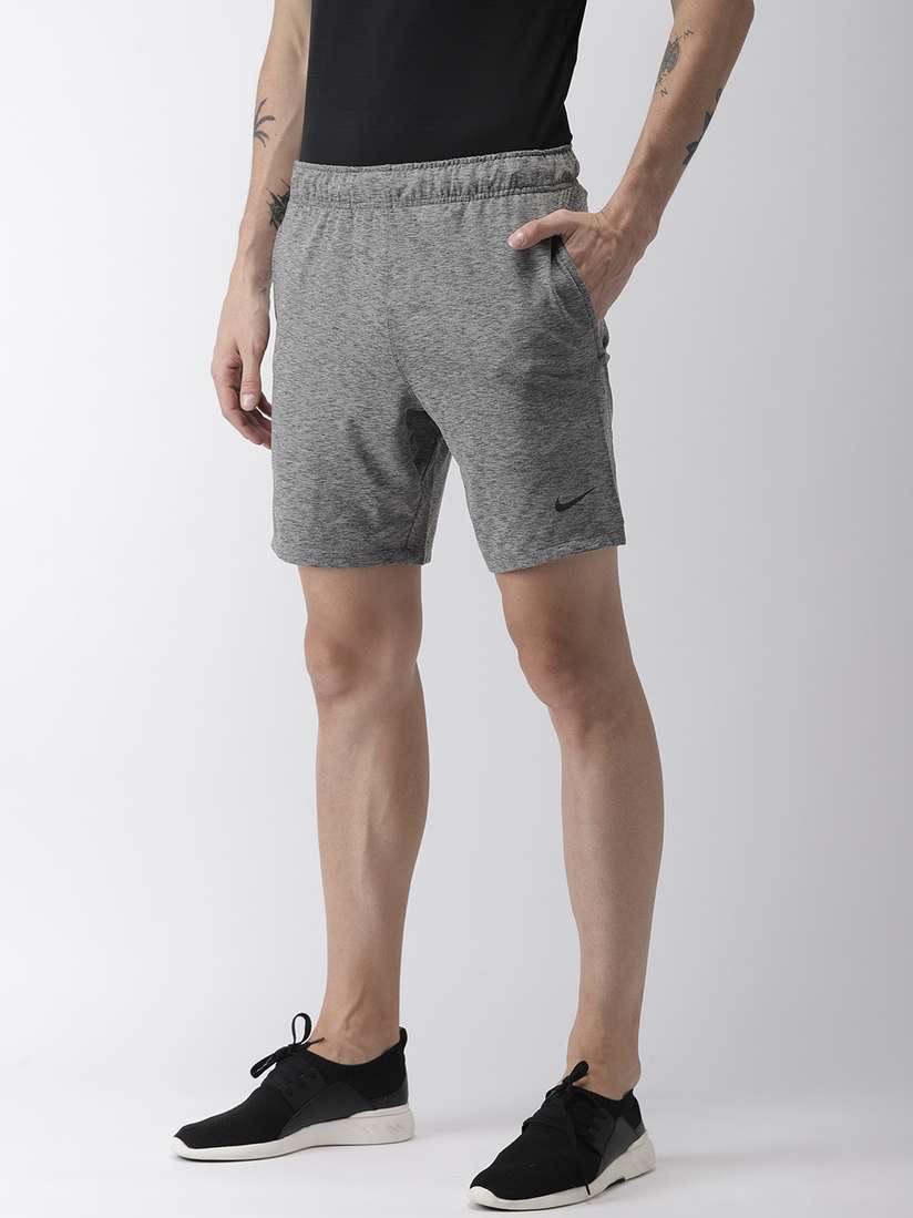 Buy Nike Men Grey Melange Solid Standard Fit AS M NK DRY SHORT