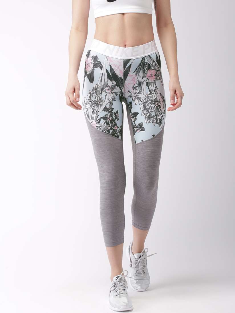 Buy Nike Women Grey Printed ALL IN CROP DRI FIT Three Fourth Training Tights Tights for Women 8976149 Myntra