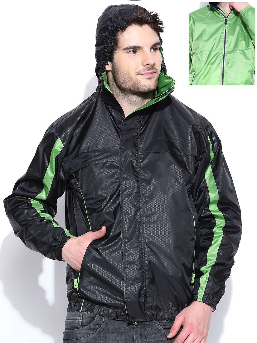 Reversible Windcheater Jacket Sports52 Wear Black Green Comfort
