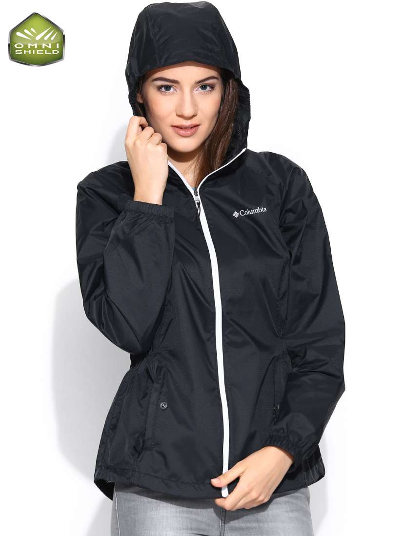 Buy Columbia Black Proxy Falls Waterproof Hooded Outdoor Rain Jacket Rain Jacket for Women 899104 Myntra