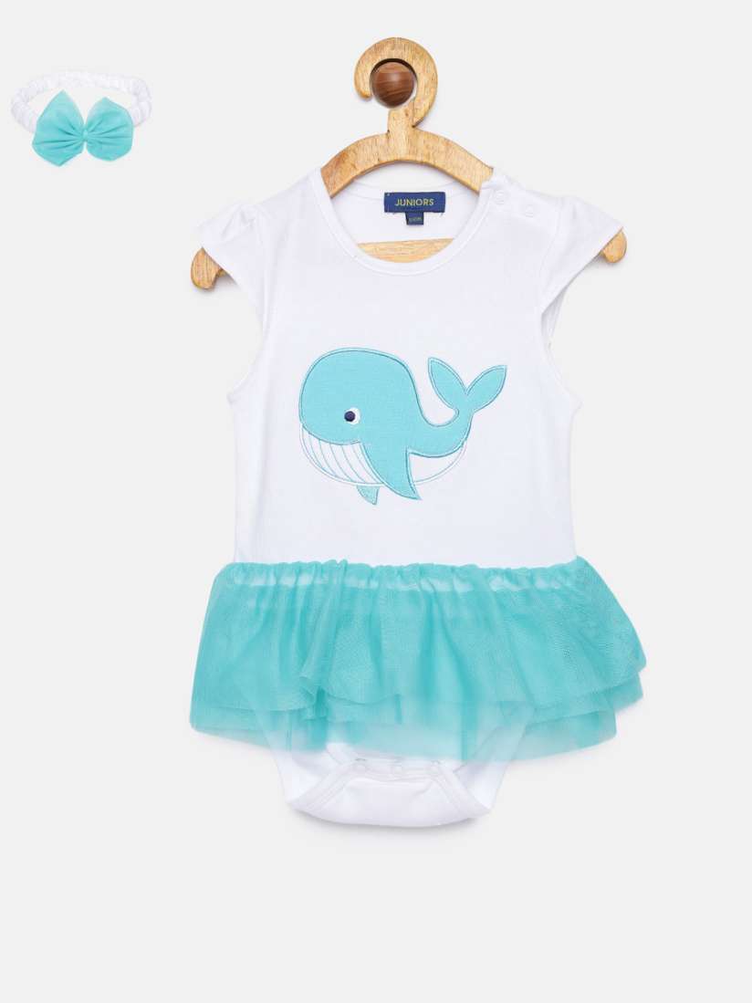 Buy Juniors by Lifestyle Girls White Blue Printed Romper Rompers for Girls 9002605 Myntra