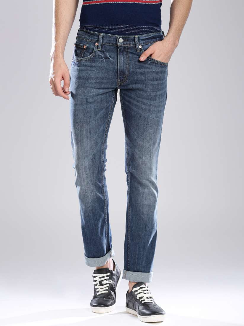 Buy Levis Blue Skinny Straight Fit Jeans 65504 Jeans for Men 900617 Myntra