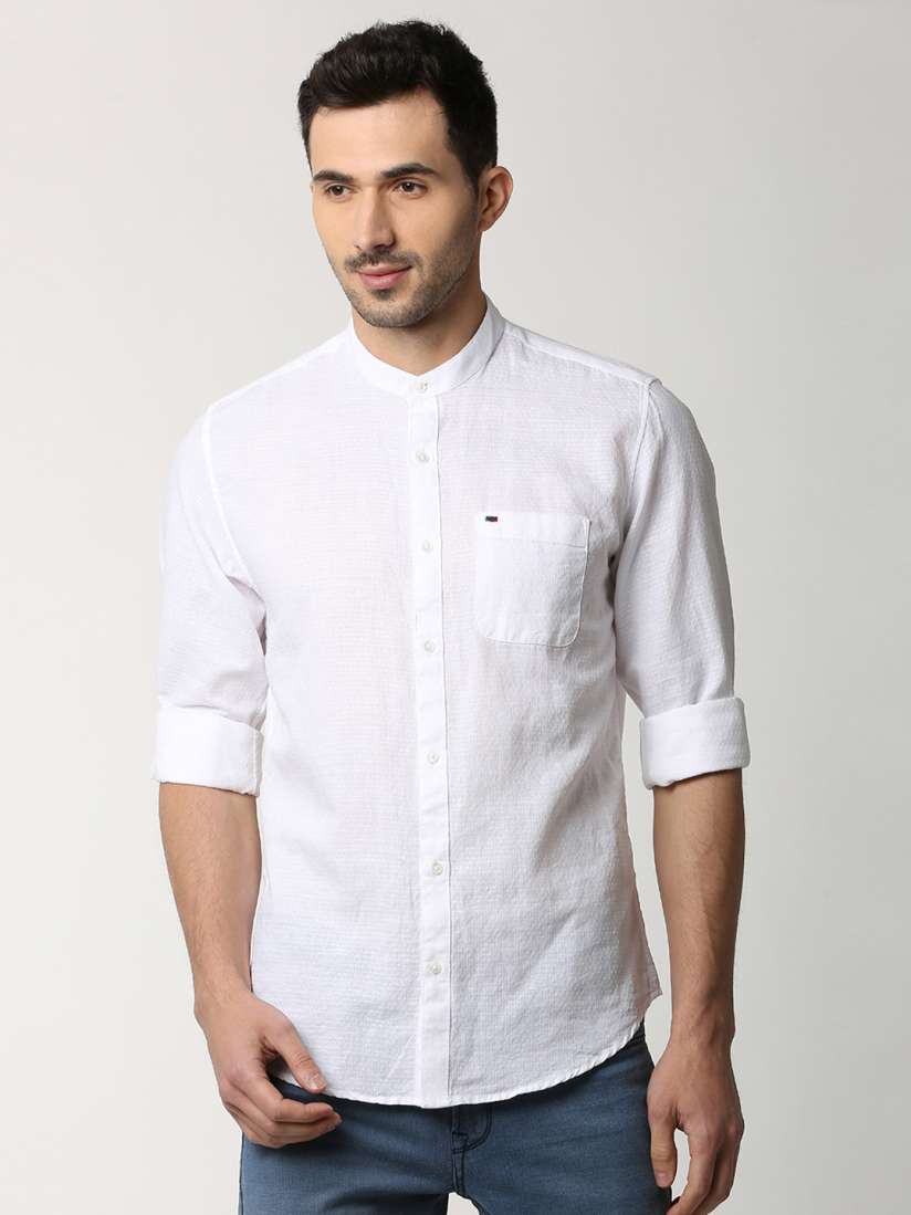 Buy Peter England Casuals Men White Slim Fit Solid Casual Shirt Shirts for Men 9013661 Myntra