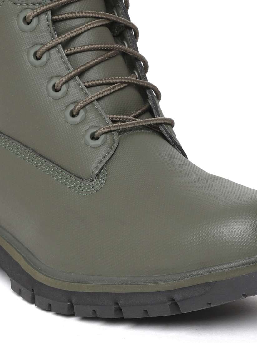 Buy Timberland Men Olive Green Radford 6 inch Logo Flat Boots Boots for Men 9022601 Myntra