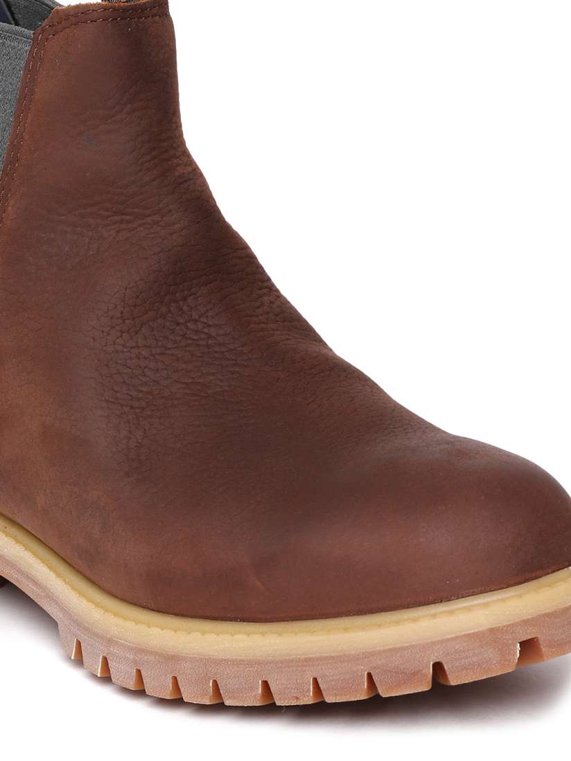 Buy Timberland Men Brown Solid 6 Premium Casual Leather Chelsea Boots Boots for Men 9022679 Myntra