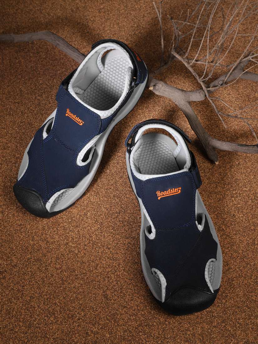 Roadster navy blue sandals clearance
